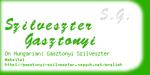 szilveszter gasztonyi business card